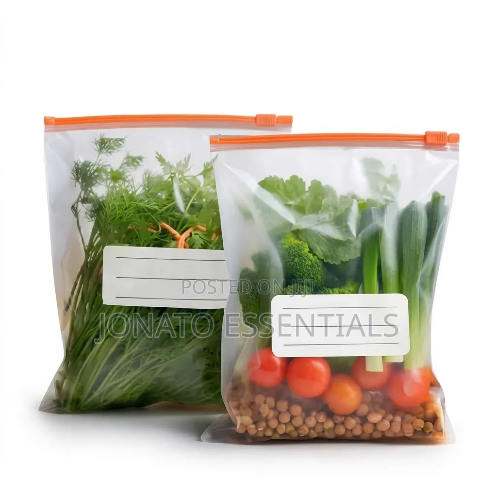 Reusable Ziplock Food Storage Bags 25 PCS Pack Freshness Seal