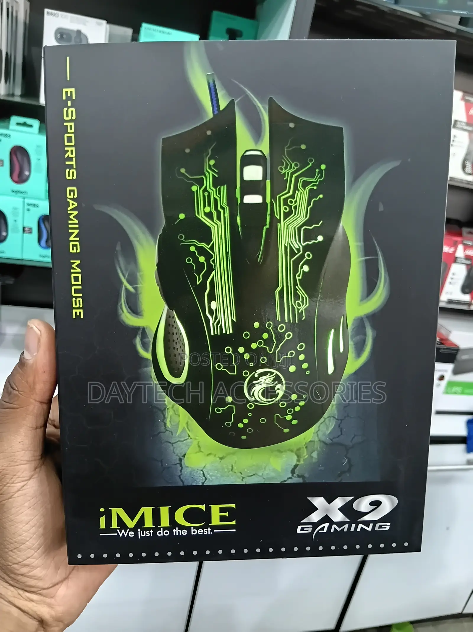 IMICE X9 Wired Optical Gaming Mouse With 6 Buttons & 5500 DPI RGB.