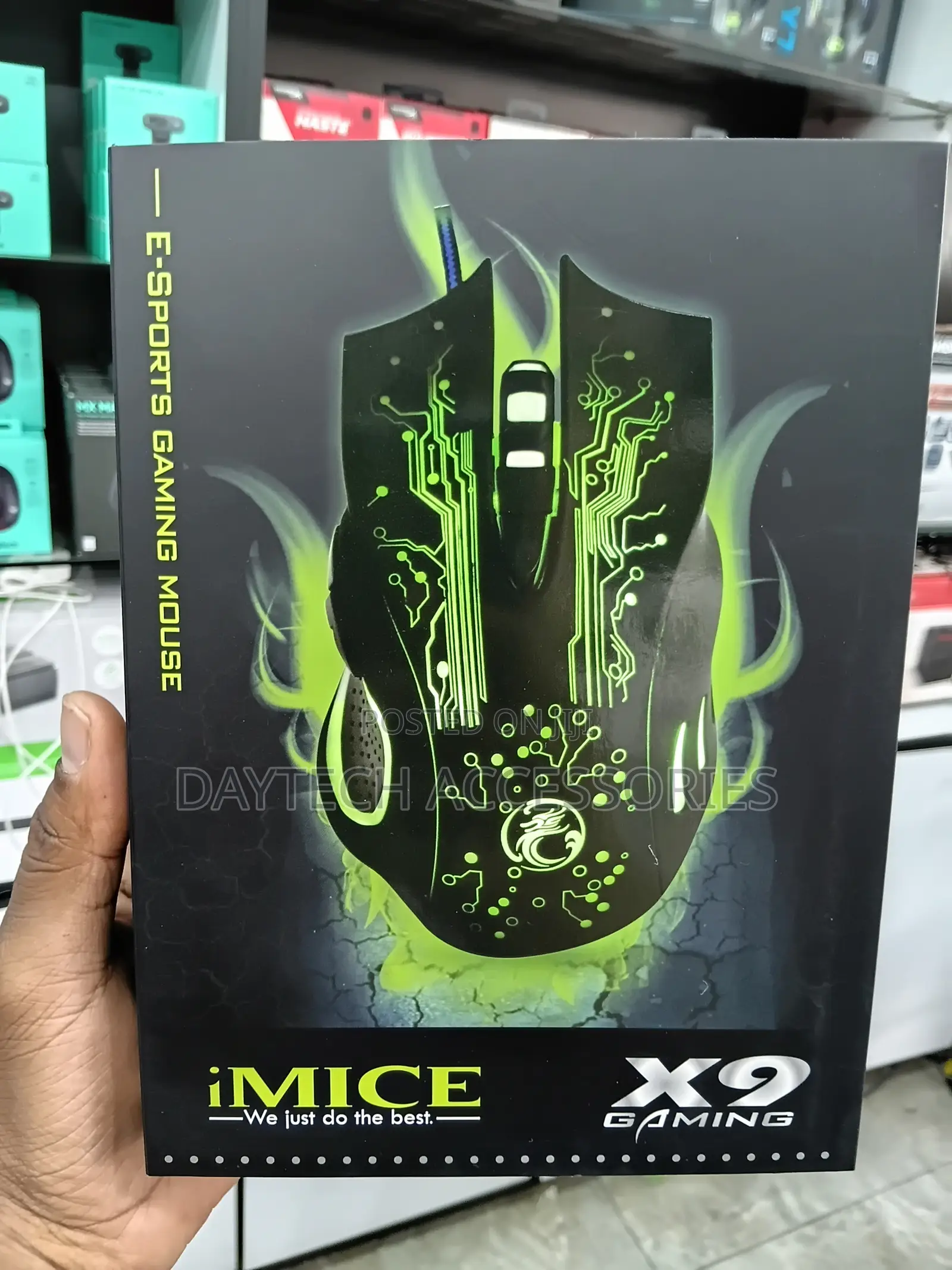 IMICE X9 Wired Optical Gaming Mouse With 6 Buttons & 5500 DPI RGB.