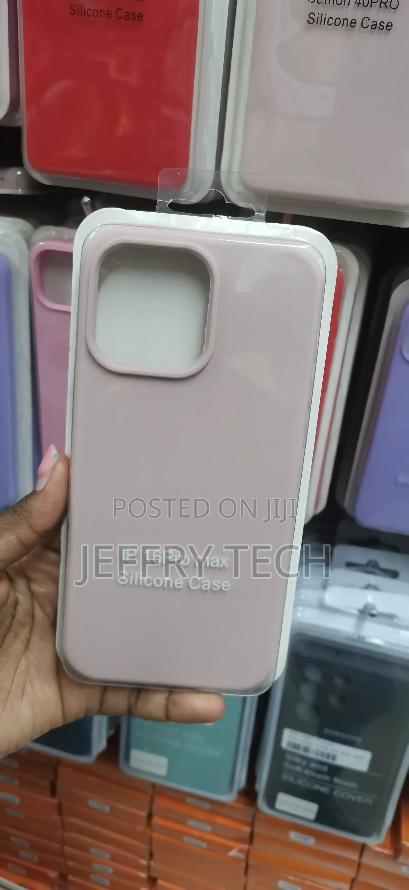 Dusty Pink Liquid Silicone Case Designed for the iPhone 16 Pro Max.