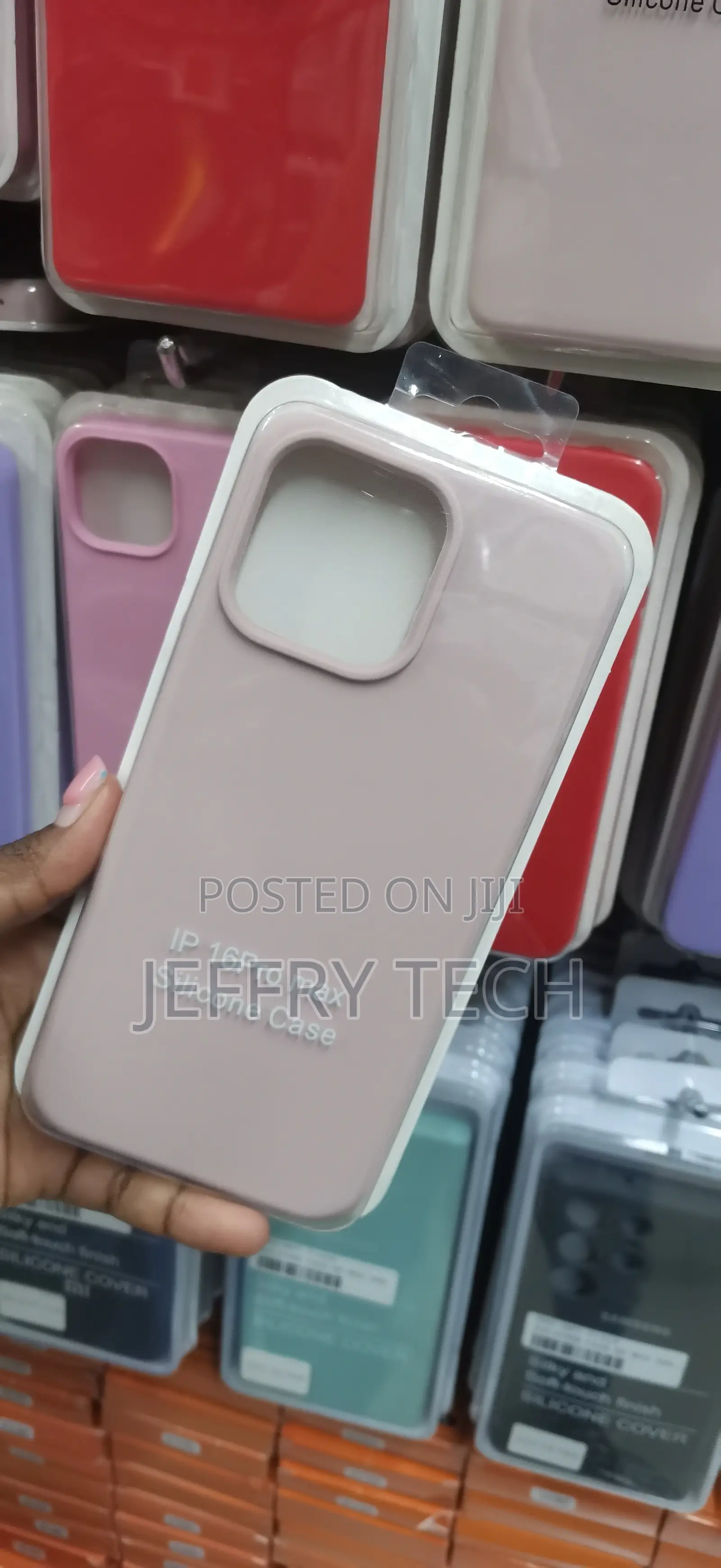 Dusty Pink Liquid Silicone Case Designed for the iPhone 16 Pro Max.