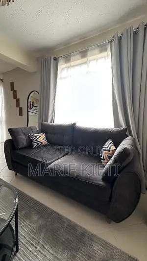 Spring Cushion Sofa Gray 3 Seater