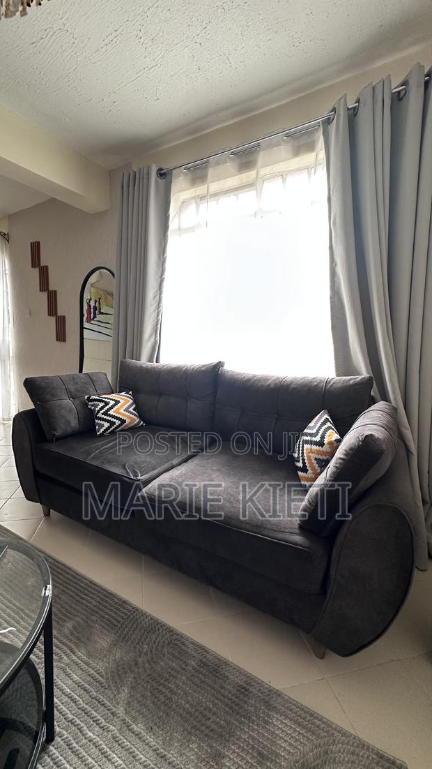 Spring Cushion Sofa Gray 3 Seater - thumbnail 3