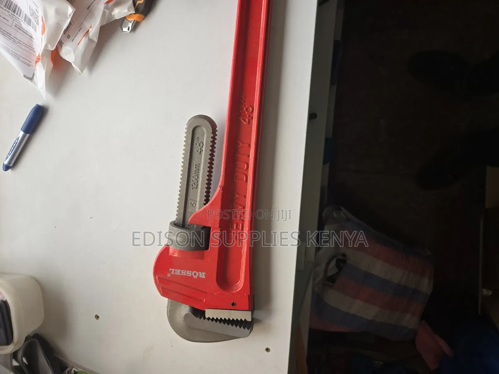 Pipe Wrench 48" Inch Heavy Duty Plumber's Wrench Pipe Range
