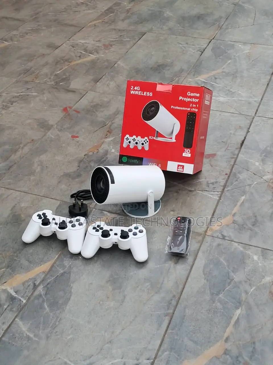 HY300 Smart Game Projector With 2 Wireless Controllers