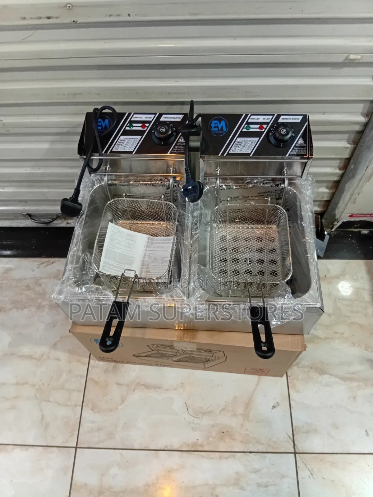 Electromate Chips/Fish Double Deep Fryer 6L + 6L
