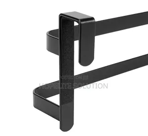 Steel 2 Tier Over Cabinet Door Rack Towel Holder for Kitchen Cabinets