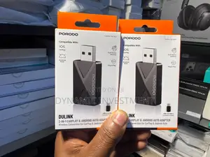 Porodo Wireless CarPlay & Android Auto Adapter,Dual Device Memory
