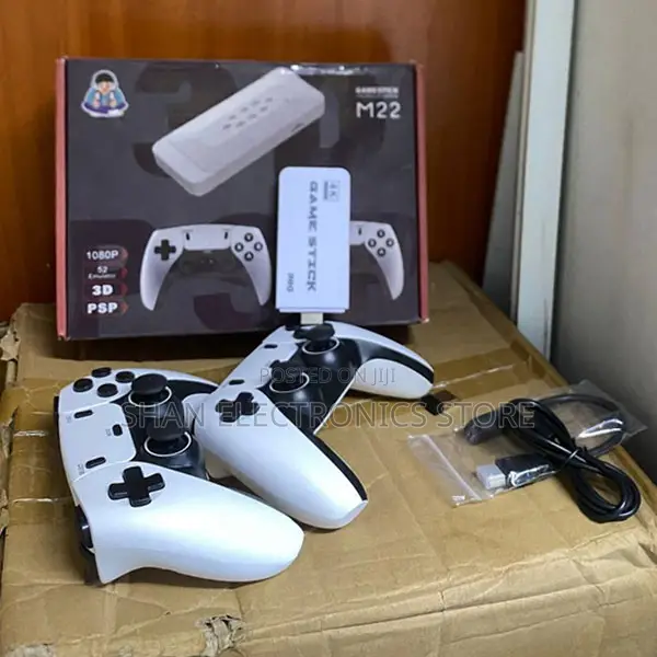 M22 4K Retro Game Stick With 30000+ Games and 2 Controllers