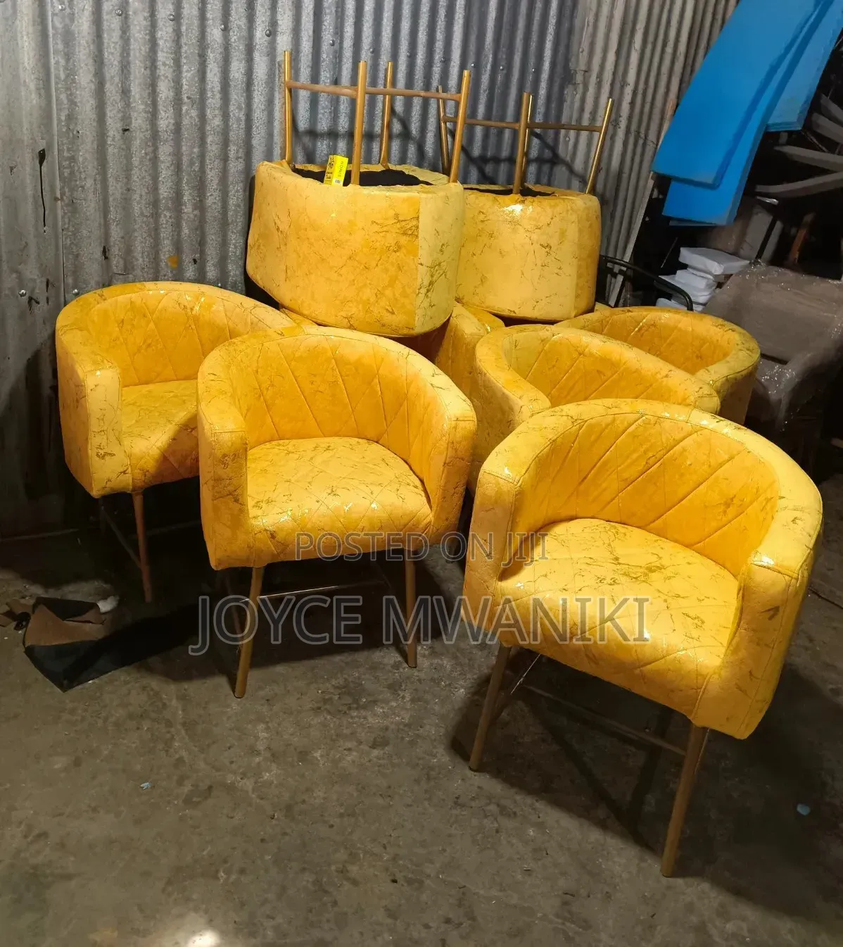 Manicure Seats or Styling Seats, Yellow