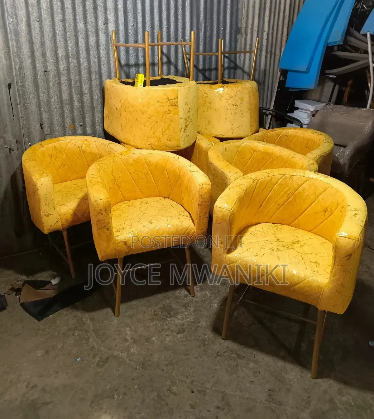 Manicure Seats or Styling Seats, Yellow