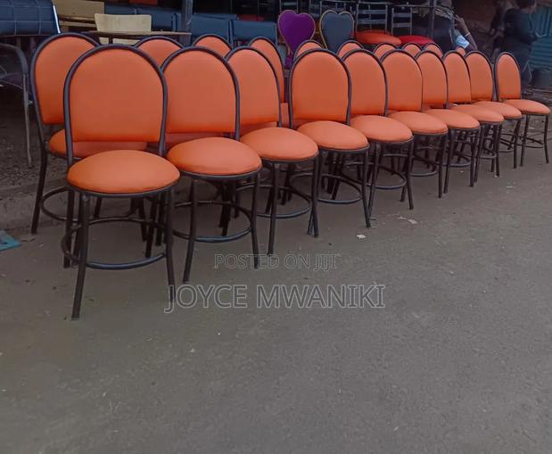 Restaurant Round Orange Chairs - main view