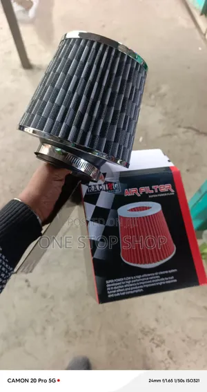 Carbon Pattern Universal High Flow Cone Air Filter 3" Inlet