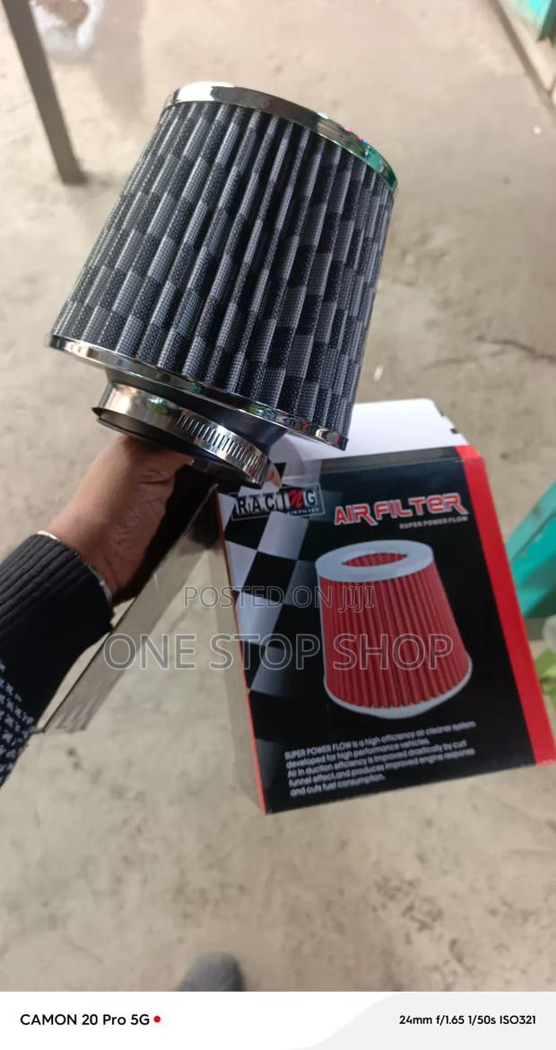Carbon Pattern Universal High Flow Cone Air Filter 3" Inlet - thumbnail 2