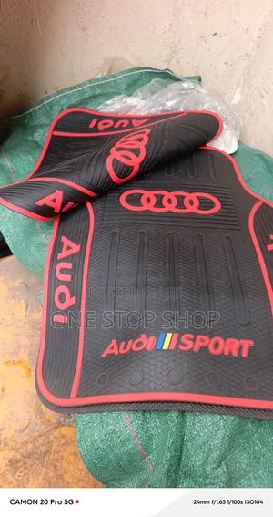 Universal Audi Sport Branded Rubber Floor Mats 5pc
