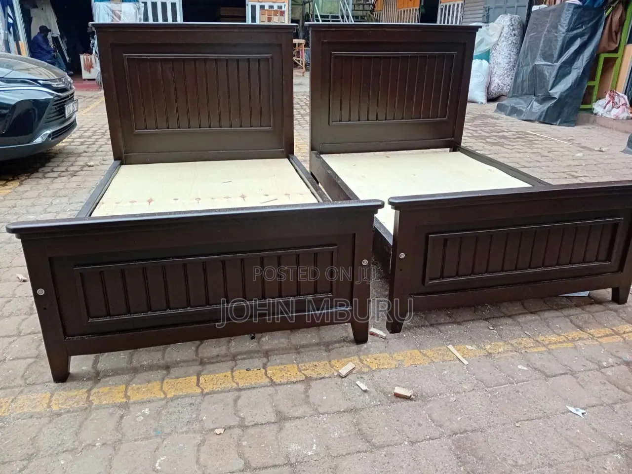 Chocolate Block Board Bed 4*6