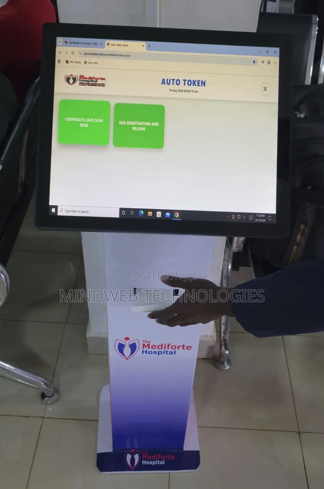 15 -21.5 Inch Queue Management System (Qms),Ticket Booths,Ticket Kiosk