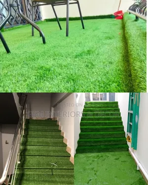 Artificial Green Grass Carpets for Acsending Staircases and Landings