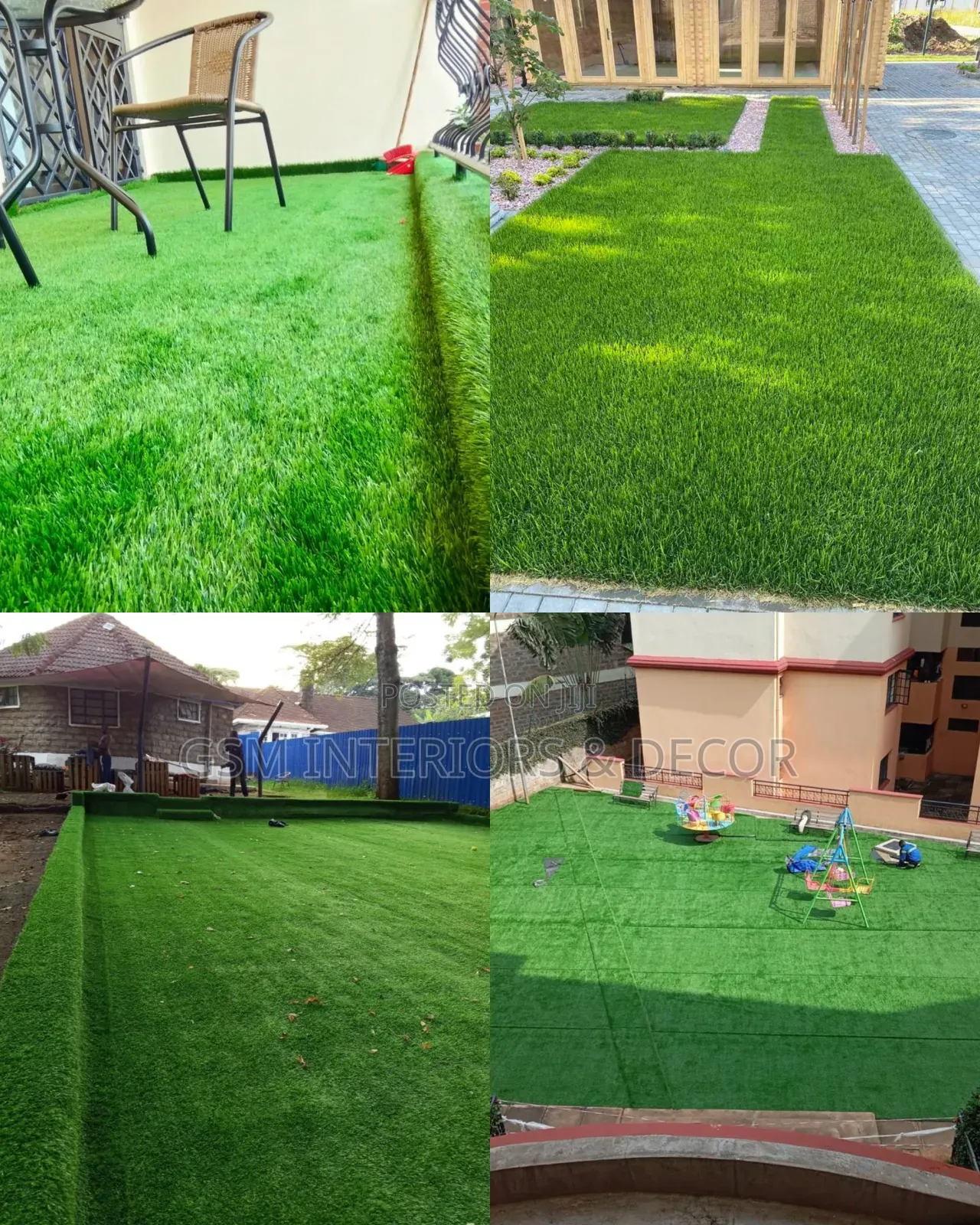 Artificial Green Grass Carpets for Installation With Conta Quick Fix