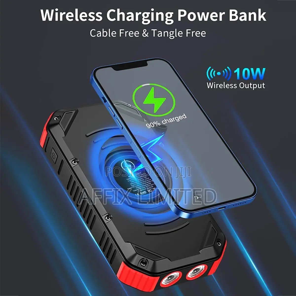 30000mAh Solar Power Bank With Wireless Charging