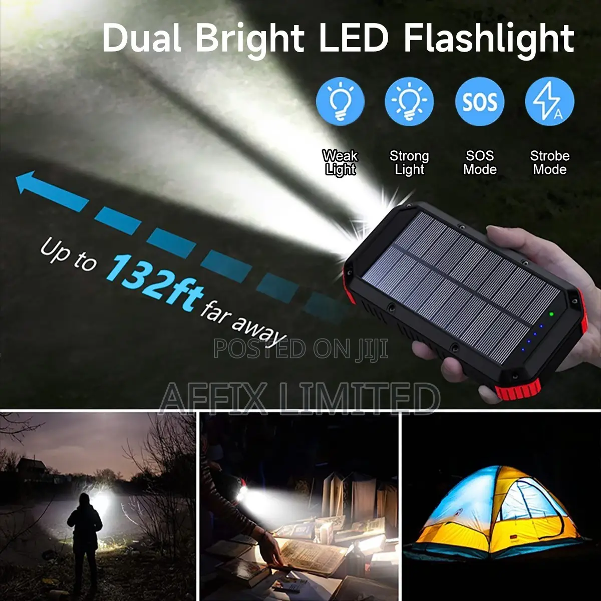 30000mAh Solar Power Bank With Wireless Charging
