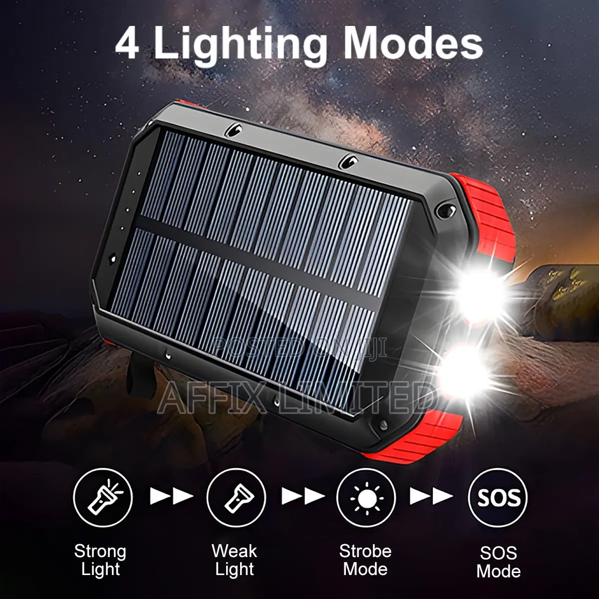 30000mAh Solar Power Bank With Wireless Charging