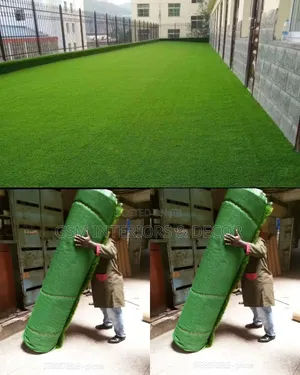 Artificial Green Turf Grass Carpets With Perforated Backing & Drainage