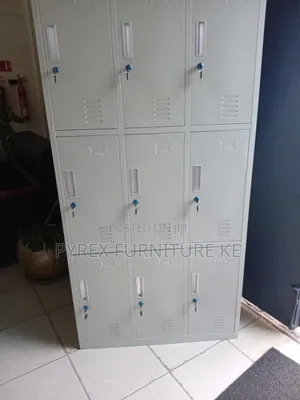 Grey 3x3 Compartment Steel Staff Locker