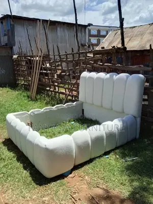 5 by 6 White Bed (Bubble Beds)