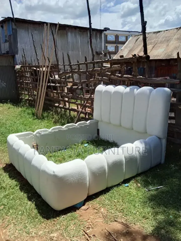 5 by 6 White Bed (Bubble Beds)