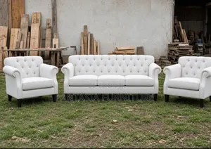 5 Seater White Sofa Set