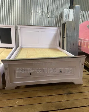 5 by 6 White Panel Bed