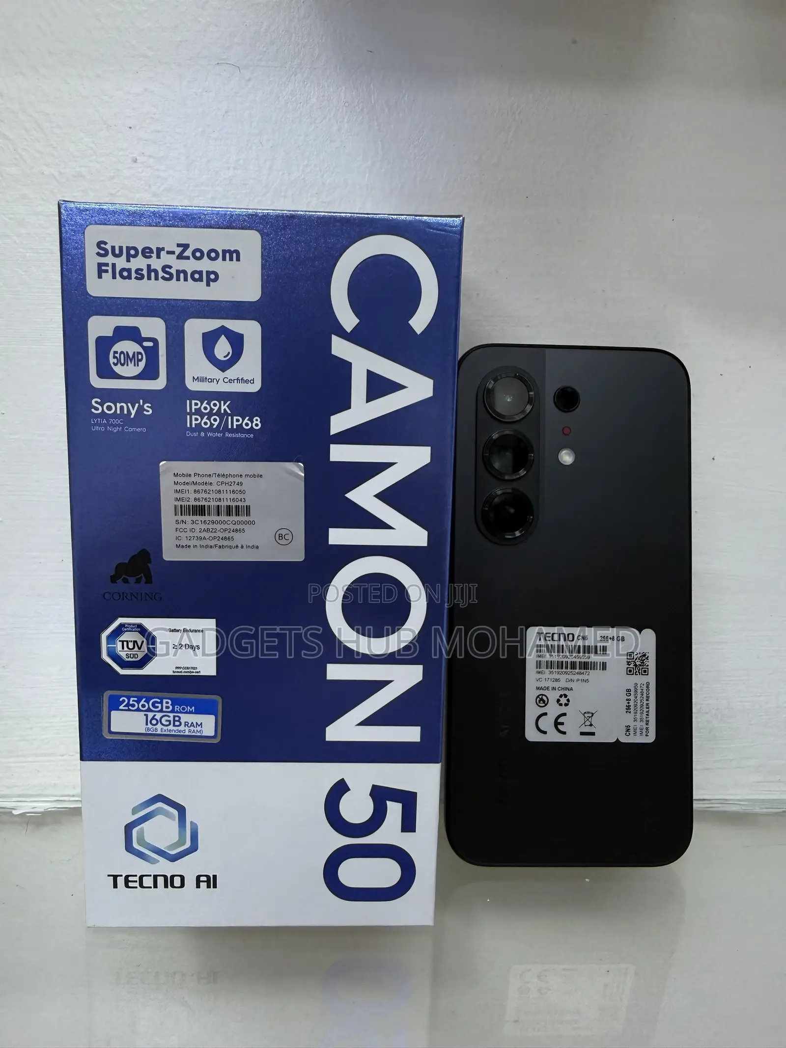 Tecno Camon 50 256 GB Black