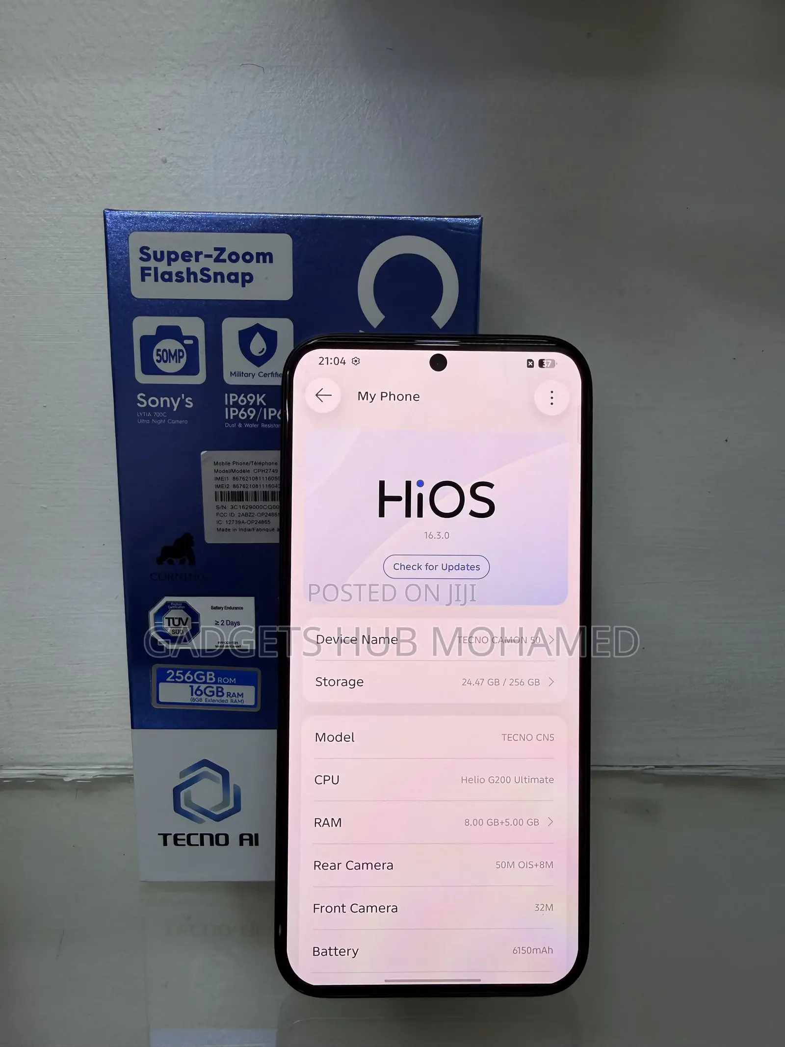 Tecno Camon 50 256 GB Black