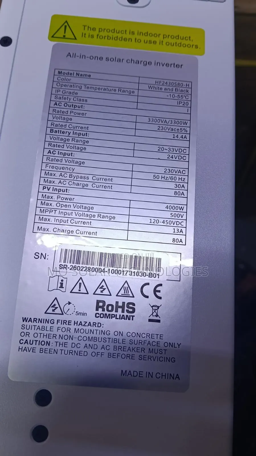 3.3kw 24v Srne Hybrid Inverters