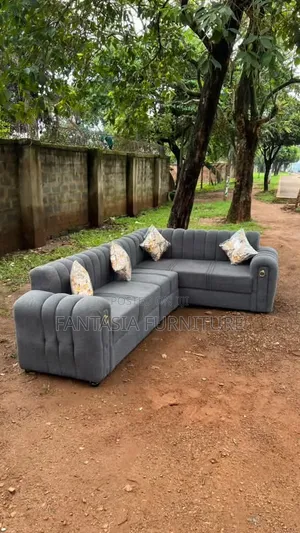 5 Seater Grey Corner Sofa