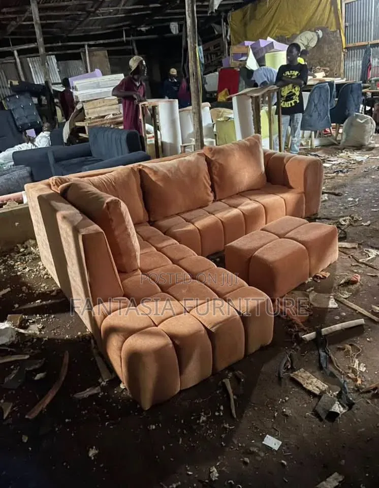 Bubble Sofa 5 Seater Brown Sectional Sofa