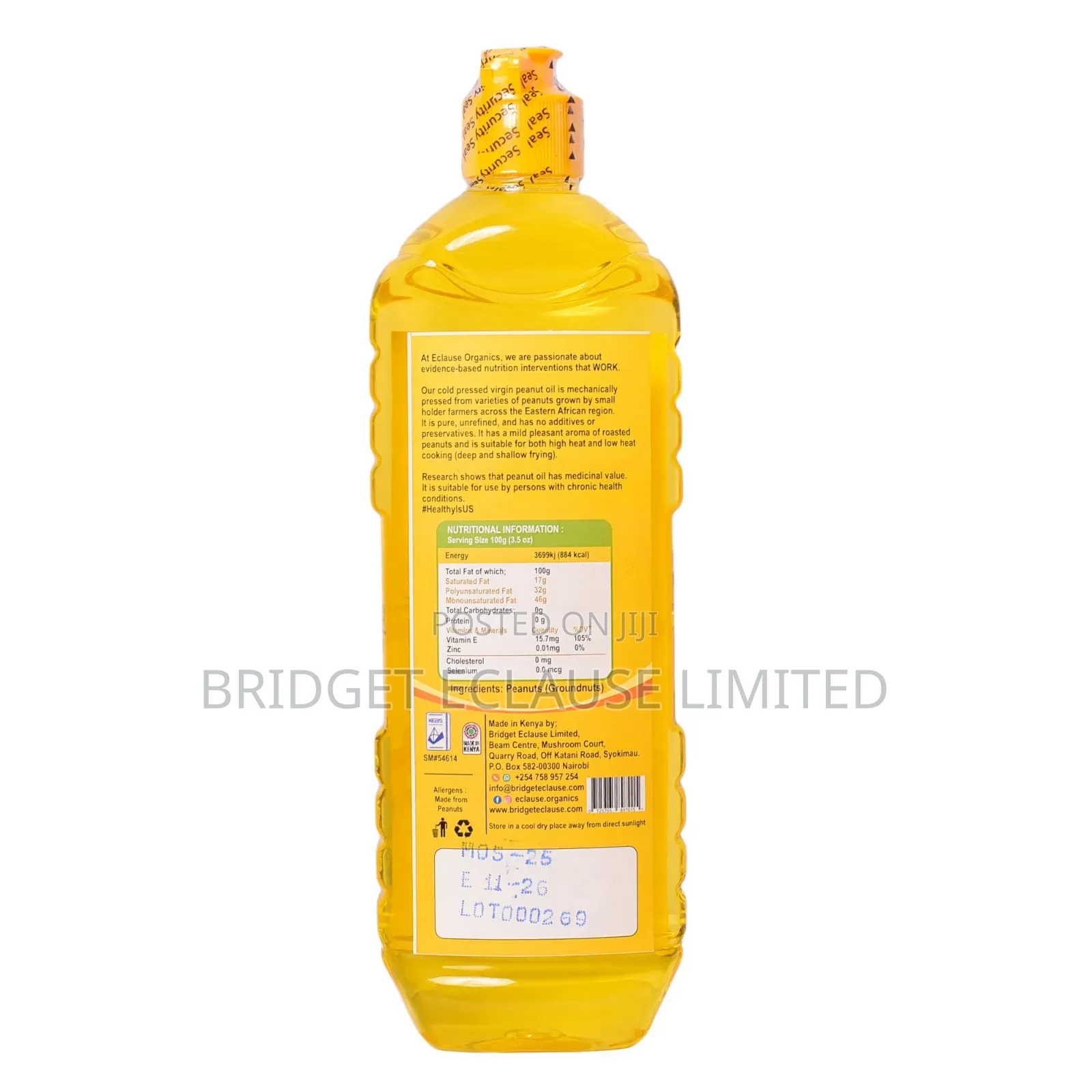 Cold-Pressed Virgin Peanut Oil