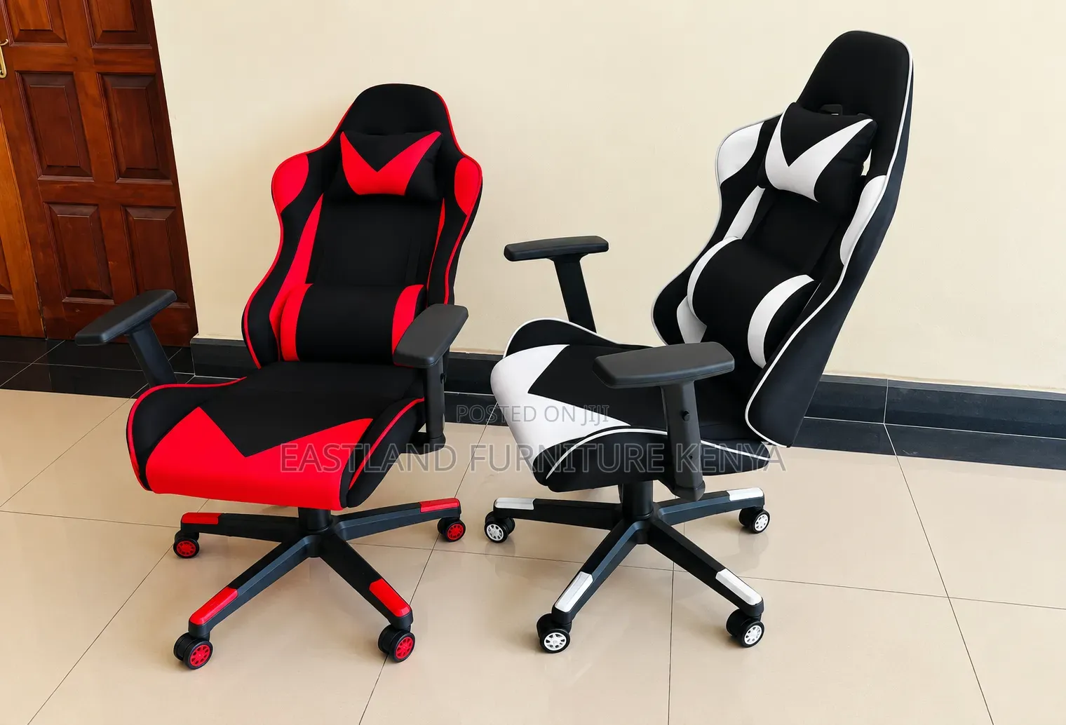 Gaming Chair With Headrest, Lumbar Support and Adjustable Armrests