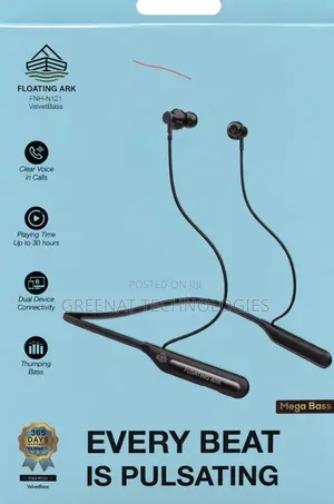 Floating Ark FNH-N121 VelvetBass Neckband 30Hrs Playtime Dual Device