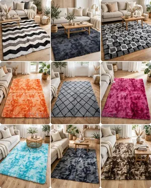 7x10 Fluffy Carpet - Big Size Shaggy Soft Living Room Rug
