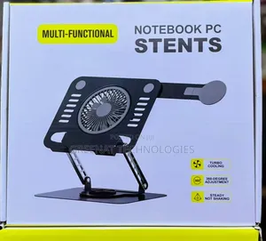 Multi-Functional Notebook Laptop Stand Fan MagSafe Phone Holder 360°