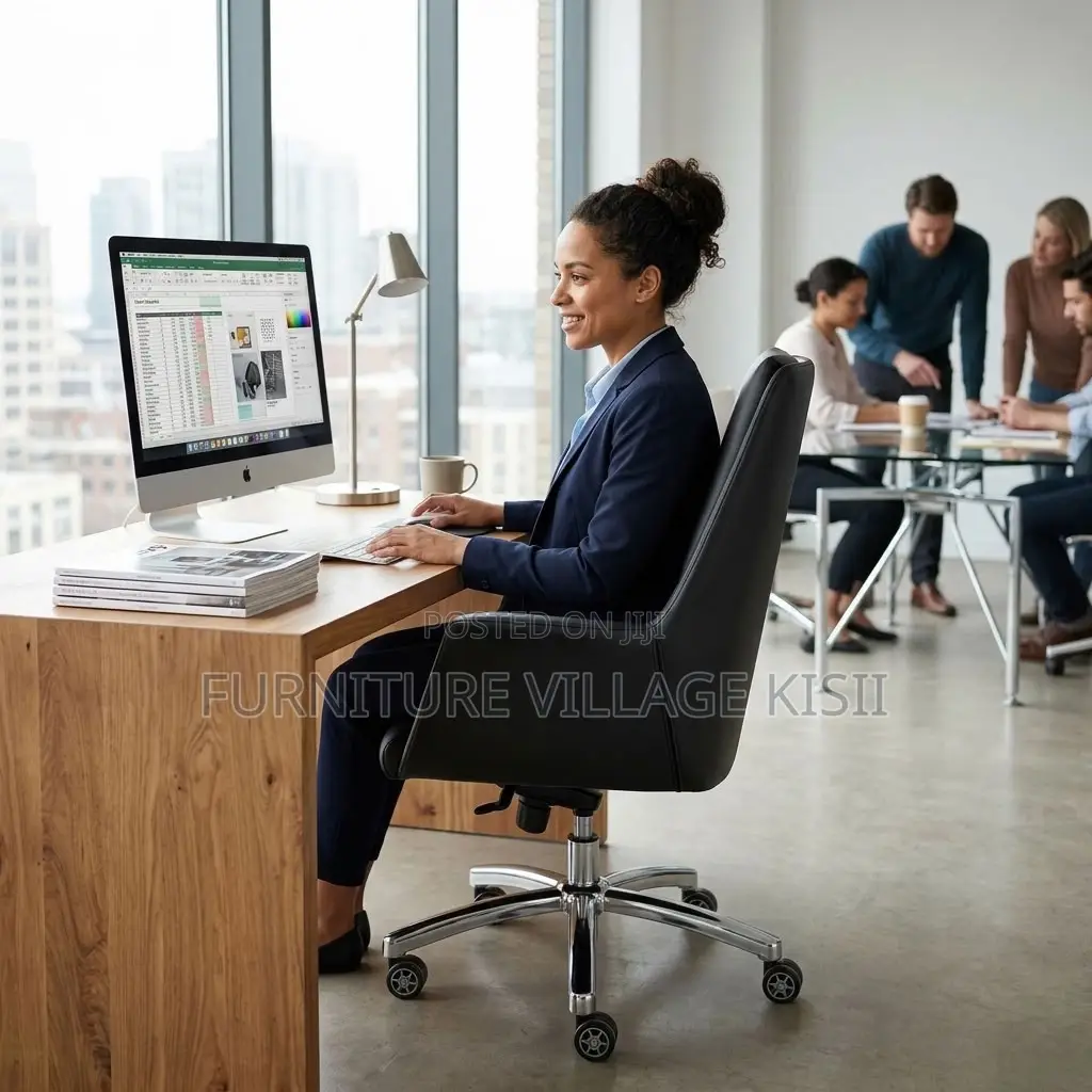 Mid-Back Executive Burtefly Office Leather Chair