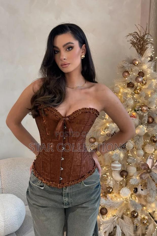 High Quality Brown Corset Top - thumbnail 2
