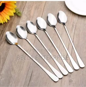 Heavy Stainless Steel Long Tea Spoon Set of 6 PCs