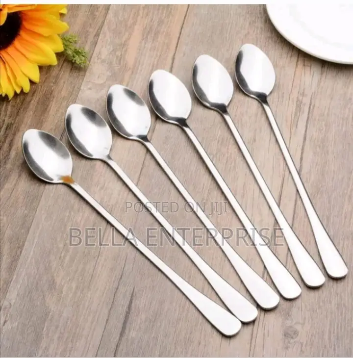 Heavy Stainless Steel Long Tea Spoon Set of 6 PCs