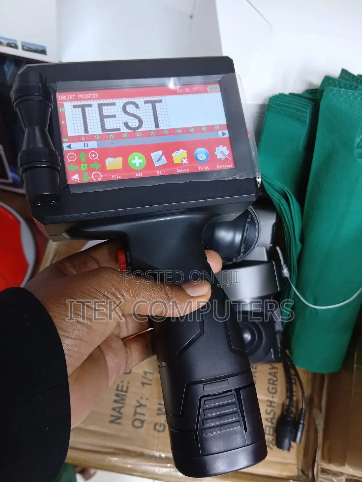 Handheld 12.7mm Inkjet Printer for Clear Expiry Date Printing