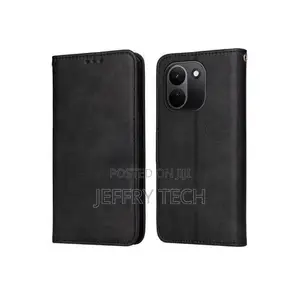 Xiaomi Redmi Note 17 Pro Max Black Retro Leather Flip Case - 360 Full