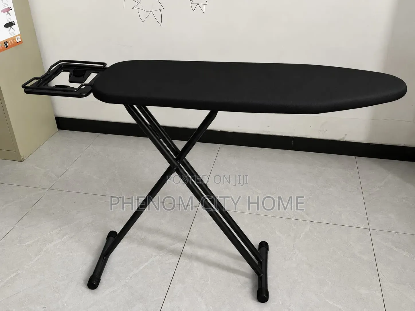 Plain Black Large Metallic Ironing Board