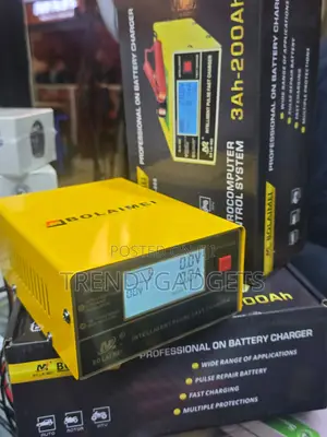12V 24V Smart Battery Charger With Voltage and Current Display